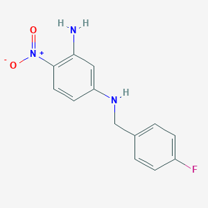 molecular formula C13H12FN3O2 B032528 N1-(4-Fluorobenzyl)-4-nitrobenzene-1,3-diamine CAS No. 1263404-74-5