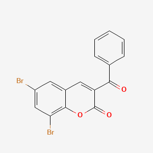 molecular formula C16H8Br2O3 B3252838 2H-1-Benzopyran-2-one, 3-benzoyl-6,8-dibromo- CAS No. 2199-84-0