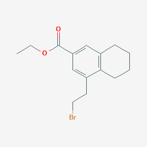 molecular formula C15H19BrO2 B3252895 Ethyl 4-(2-bromoethyl)-5,6,7,8-tetrahydronaphthalene-2-carboxylate CAS No. 220151-12-2