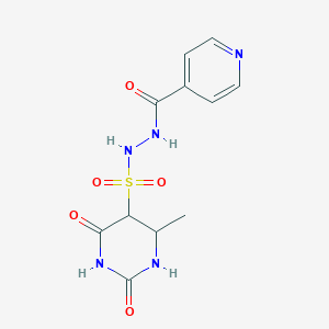 molecular formula C11H13N5O5S B3252975 N'-[(4-methyl-2,6-dioxo-1,3-diazinan-5-yl)sulfonyl]pyridine-4-carbohydrazide CAS No. 220654-99-9