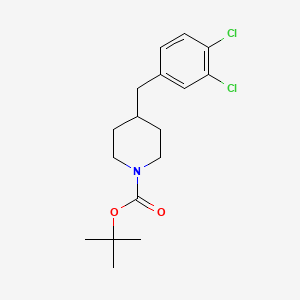 molecular formula C17H23Cl2NO2 B3253006 tert-butyl 4-(3,4-dichlorobenzyl)piperidine-1-carboxylate CAS No. 220772-31-6
