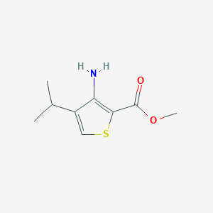 molecular formula C9H13NO2S B3253033 Methyl 3-amino-4-propan-2-ylthiophene-2-carboxylate CAS No. 221043-89-6