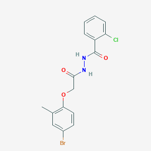 molecular formula C16H14BrClN2O3 B325310 N'-[(4-bromo-2-methylphenoxy)acetyl]-2-chlorobenzohydrazide 