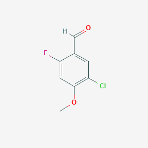 molecular formula C8H6ClFO2 B3253141 5-Chloro-2-fluoro-4-methoxybenzaldehyde CAS No. 221622-80-6