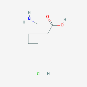 molecular formula C7H14ClNO2 B3253374 2-[1-(aminomethyl)cyclobutyl]acetic Acid Hydrochloride CAS No. 223425-82-9