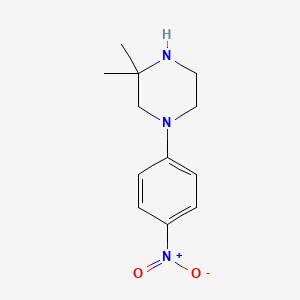 molecular formula C12H17N3O2 B3253472 3,3-Dimethyl-1-(4-nitrophenyl)piperazine CAS No. 223786-42-3