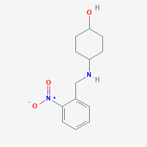 molecular formula C13H18N2O3 B3253492 4-{[(2-Nitrophenyl)methyl]amino}cyclohexan-1-ol CAS No. 223932-34-1