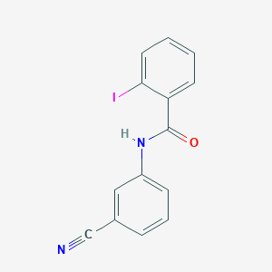 molecular formula C14H9IN2O B325352 N-(3-cyanophenyl)-2-iodobenzamide 