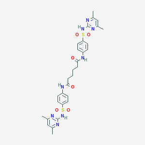 molecular formula C30H34N8O6S2 B325365 N,N'-bis[4-[(4,6-dimethylpyrimidin-2-yl)sulfamoyl]phenyl]hexanediamide 