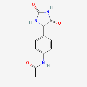 molecular formula C11H11N3O3 B3253783 N-[4-(2,5-dioxoimidazolidin-4-yl)phenyl]acetamide CAS No. 22706-08-7