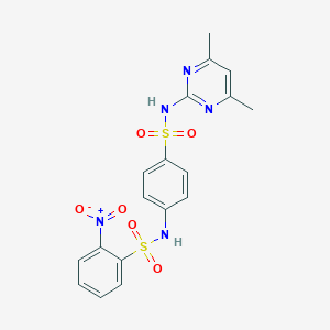 molecular formula C18H17N5O6S2 B325380 N-[4-[(4,6-dimethylpyrimidin-2-yl)sulfamoyl]phenyl]-2-nitrobenzenesulfonamide 