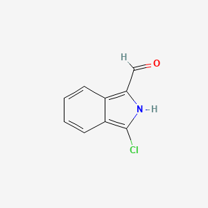 molecular formula C9H6ClNO B3253831 3-chloro-2H-isoindole-1-carbaldehyde CAS No. 22813-66-7