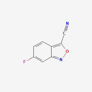 molecular formula C8H3FN2O B3253989 6-Fluorobenzo[c]isoxazole-3-carbonitrile CAS No. 23073-23-6