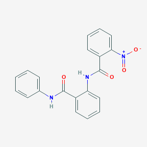 molecular formula C20H15N3O4 B325400 N-[2-(anilinocarbonyl)phenyl]-2-nitrobenzamide 