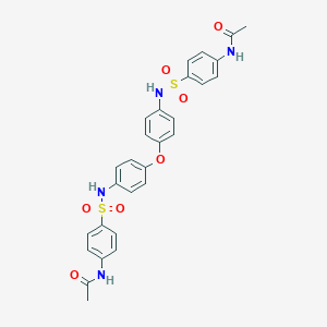 molecular formula C28H26N4O7S2 B325407 N-[4-({4-[4-(4-ACETAMIDOBENZENESULFONAMIDO)PHENOXY]PHENYL}SULFAMOYL)PHENYL]ACETAMIDE 