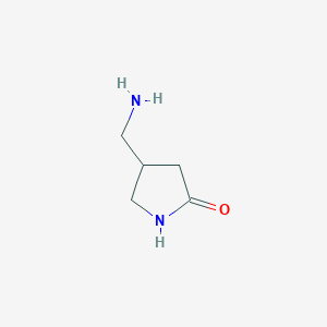 molecular formula C5H10N2O B032541 4-(Aminomethyl)pyrrolidin-2-one CAS No. 676627-00-2