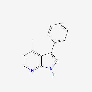 molecular formula C14H12N2 B3254339 4-Methyl-3-phenyl-1H-pyrrolo[2,3-b]pyridine CAS No. 23612-71-7