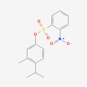 3-Methyl-4-(propan-2-yl)phenyl 2-nitrobenzene-1-sulfonate