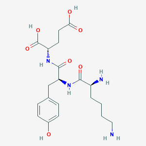 molecular formula C20H30N4O7 B3254354 H-Lys-Tyr-Glu-OH CAS No. 23642-44-6