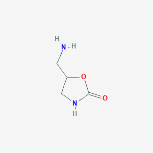 molecular formula C4H8N2O2 B032544 5-(氨甲基)-2-噁唑烷酮 CAS No. 119736-09-3