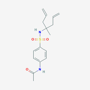 molecular formula C16H22N2O3S B325449 N-{4-[(4-methylhepta-1,6-dien-4-yl)sulfamoyl]phenyl}acetamide 