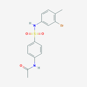 molecular formula C15H15BrN2O3S B325451 N-[4-[(3-bromo-4-methylphenyl)sulfamoyl]phenyl]acetamide 
