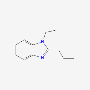 molecular formula C12H16N2 B3254580 1H-Benzimidazole,1-ethyl-2-propyl-(9CI) CAS No. 24107-52-6