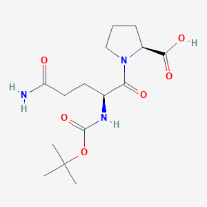 molecular formula C15H25N3O6 B3254626 Boc-Gln-Pro-OH CAS No. 2419-99-0