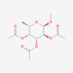 molecular formula C13H20O8 B3254697 alpha-L-Galactopyranoside, methyl 6-deoxy-, 2,3,4-triacetate CAS No. 24333-02-6