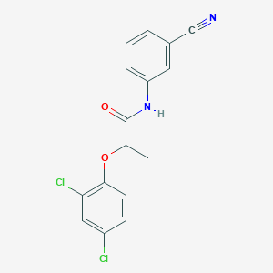 molecular formula C16H12Cl2N2O2 B325474 N-(3-cyanophenyl)-2-(2,4-dichlorophenoxy)propanamide 