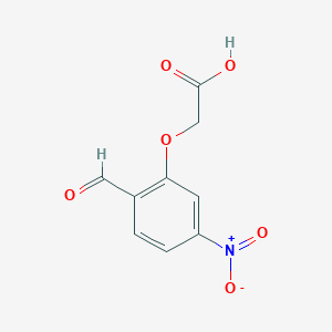 molecular formula C9H7NO6 B3254928 Acetic acid, 2-(2-formyl-5-nitrophenoxy)- CAS No. 24589-90-0