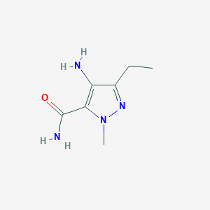 molecular formula C7H12N4O B3255018 4-aMino-3-ethyl-1-Methyl-1H-pyrazole-5-carboxaMide CAS No. 247584-81-2