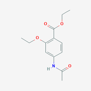 molecular formula C13H17NO4 B3255062 Benzoic acid, 4-(acetylamino)-2-ethoxy-, ethyl ester CAS No. 2486-67-1