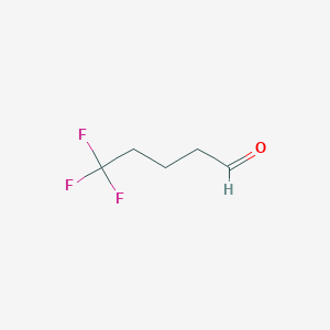 molecular formula C5H7F3O B3255137 5,5,5-Trifluoropentanal CAS No. 250253-47-5