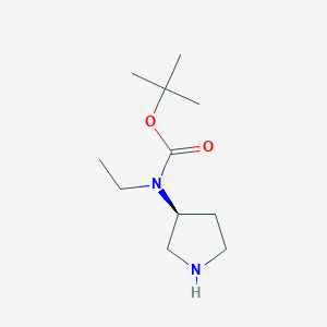 molecular formula C11H22N2O2 B3255141 Ethyl-(S)-pyrrolidin-3-yl-carbamic acid tert-butyl ester CAS No. 250274-93-2