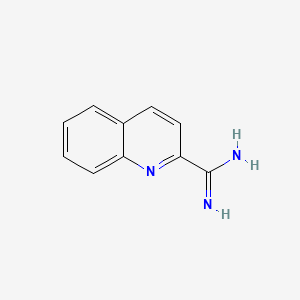 molecular formula C10H9N3 B3255198 quinoline-2-carboximidamide hydrochloride CAS No. 251294-66-3