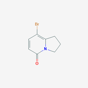 molecular formula C8H8BrNO B3255318 8-bromo-2,3-dihydro-1H-indolizin-5-one CAS No. 253195-80-1