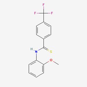 molecular formula C15H12F3NOS B3255359 N-(2-Methoxyphenyl)-4-(trifluoromethyl)benzothioamide CAS No. 253870-96-1