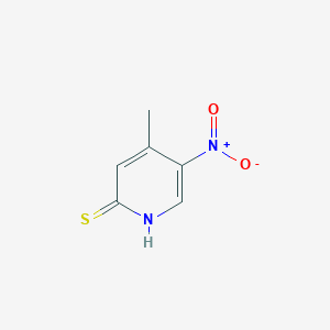 molecular formula C6H6N2O2S B3255364 2(1H)-Pyridinethione, 4-methyl-5-nitro- CAS No. 25391-79-1
