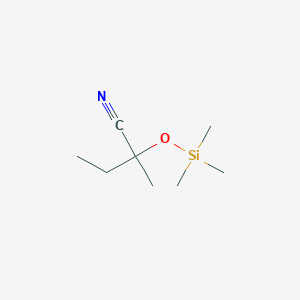 molecular formula C8H17NOSi B3255388 2-methyl-2-[(trimethylsilyl)oxy]butanenitrile CAS No. 25438-34-0