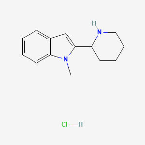 1-Methyl-2-piperidin-2-ylindole;hydrochloride