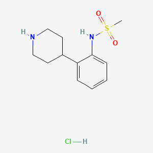 molecular formula C12H19ClN2O2S B3255480 N-(2-piperidin-4-ylphenyl)methanesulfonamide;hydrochloride CAS No. 255050-95-4