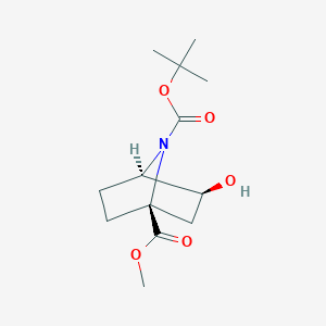 molecular formula C13H21NO5 B3255531 O7-tert-butyl O1-methyl exo-3-hydroxy-7-azabicyclo[2.2.1]heptane-1,7-dicarboxylate CAS No. 255897-17-7