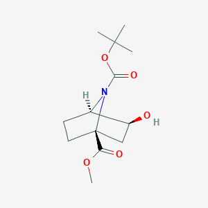 7-Azabicyclo[2.2.1]heptane-1,7-dicarboxylic acid, 3-hydroxy-, 7-(1,1-dimethylethyl) 1-methyl ester, (1R,3R,4S)-rel-