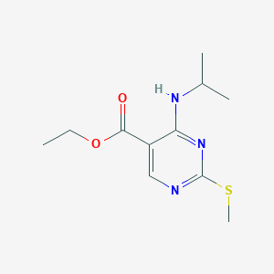 molecular formula C11H17N3O2S B3255606 Ethyl 4-(Isopropylamino)-2-(methylthio)pyrimidine-5-carboxylate CAS No. 25693-79-2