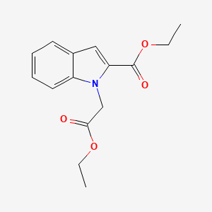 molecular formula C15H17NO4 B3255612 Ethyl 1-(2-ethoxy-2-oxoethyl)-1H-indole-2-carboxylate CAS No. 256931-80-3