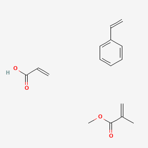 molecular formula C16H20O4 B3255648 methyl 2-methylprop-2-enoate;prop-2-enoic acid;styrene CAS No. 25767-39-9
