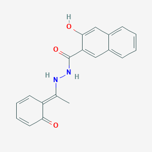 molecular formula C19H16N2O3 B325576 3-hydroxy-N'-[(1E)-1-(6-oxocyclohexa-2,4-dien-1-ylidene)ethyl]naphthalene-2-carbohydrazide 