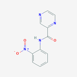 molecular formula C11H8N4O3 B3255844 N-(2-nitrophenyl)pyrazine-2-carboxamide CAS No. 2604-91-3