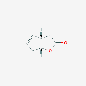 molecular formula C7H8O2 B3255853 (3aS,6aR)-3,3a,6,6a-Tetrahydro-2H-cyclopenta[b]furan-2-one CAS No. 26054-46-6
